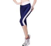 Leggings para mujer, elásticos, ligeros, pantalones de verano con bolsillos, pantalones capri, informales, ajustados, modernos, ajustados, con cremallera, ideales para el gimnasio, marine, XXL