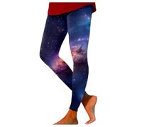 Leggings para mujer invierno cálido leggings impresión 3D cielo estrellado algodón térmico ropa push up de gran tamaño moda pantalones mujer elegante entrenamiento para actividades de ocio, 02#Dark