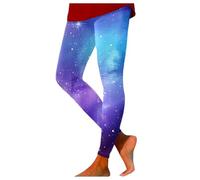Leggings para mujer Invierno Push Up Ropa Térmica Elegante Impresión 3D Cielo Estrellado Leggings Calientes Fitness Entrenamiento Pantalones Mujer Moda Algodón para Actividades De Ocio, azul, M