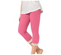 Leggings para Niñas con Encaje Elástico Cintura Alta Yoga Corto Lindo Ligero Medias de Baile 2 - 13 Leggings Negros Niños, Rosa., 10-11 años