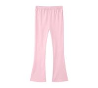 Leggings para Niñas Pantalones Acampanados de Cintura Elástica Alta Danza Yoga Pantalón Bootcut Largo Color Sólidos Deportes Ocio Pantalon de Campana Malla Deportiva para Niños 3-14 Años
