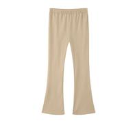 Leggings para Niñas Pantalones Acampanados de Cintura Elástica Alta Danza Yoga Pantalón Bootcut Largo Color Sólidos Deportes Ocio Pantalon de Campana Malla Deportiva para Niños 3-14 Años