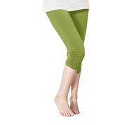 Leggings para niñas para niños pequeños, informales, para la escuela, yoga, danza, pantalones cortos con fruncidos, atléticos, pantalones azules para niñas, verde, 5-6 años