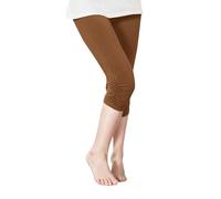 Leggings para niñas para niños pequeños, informales, para la escuela, yoga, danza, pantalones de moda, fruncidos, atléticos, pantalones cortos para niñas, color negro, 146, marrón, 8-9 años