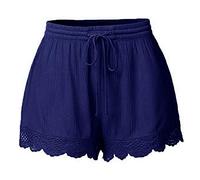 Leggings Plus Tie Fashion Sport Pants Lace Rope Pantalones Yoga Pantalones de tamaño Femenino (Blue, L)