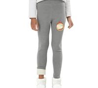 Leggings Térmicas Niña Invierno Forro Polar Mallas Térmico Pantalones Gruesos Elásticos Niñas Leggings Dick Gefüttert Medias Algodón Cálido Deporte Gris Claro 120