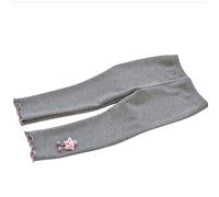 Leggings térmicos de forro polar para niñas, leggings forrados con estampado cálido de invierno para niños, pantalones gruesos y cálidos para niños pequeños, Gris claro., 5-6 años