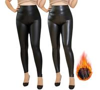 Leggings térmicos para mujer de invierno con forro polar, leggings para mujer, cintura alta, aspecto de piel, leggings cálidos para mujer, térmicos, térmicos, térmicos, gris oscuro, 3XL