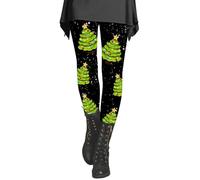 Leggings térmicos para mujer, medias navideñas de invierno, cintura alta, leggings navideños con patrón, disfraz de Navidad, leggings largos festivos de Navidad, elegantes mallas térmicas opacas