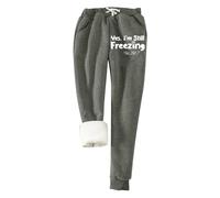 Leggings térmicos para mujer, suaves, elásticos, con forro polar sherpa, pantalones de chándal cálidos para invierno, gruesos, térmicos, atléticos, pantalones de descanso para esquí, gris oscuro, 5XL