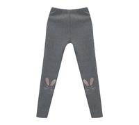 Leggings térmicos para niña, térmicos, forrados, cálidos, de conejo, de algodón, elegantes, con protección de pelo, ajustados, cómodos, térmicos, ligeros, transpirables, Gris oscuro1, 140