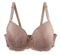 Leggings Yoga Sexy Full Lace Sexy Fashion Lencería Large Size Bra Removable Double Shoulder Straps Back Double Buckle Bra Body Blanco Desnudo, beige, 68 cm