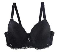 Leggings Yoga Sexy Full Lace Sexy Fashion Lencería Large Size Bra Removable Double Shoulder Straps Back Double Buckle Bra Body Blanco Desnudo, Le Noir, 95