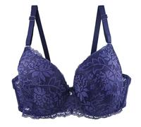 Leggings Yoga Sexy Full Lace Sexy Fashion Lencería Large Size Bra Removable Double Shoulder Straps Back Double Buckle Bra Body Blanco Desnudo, azul, 85 cm