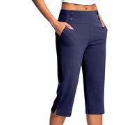 Leggins Anticeluliticos Mujer 3/4 Sin Costuras Pantalones Capri Cintura Alta Suave Ropa Pilates Yoga Push Up Talla Grande Mallas Pirata Fitness Transpirable Con Bolsillo Opaco Ciclista Running