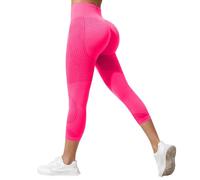 Leggins Anticeluliticos Mujer 3D Leggings Deportivos 3/4 Push up Básico Mallas Anticelulitis Deporte Antirozaduras Compresión Circulacion Lipedema Cintura Alta sin Costuras Pantalones Capri Yoga