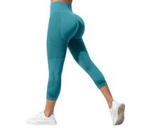 Leggins Anticeluliticos Mujer 3D Leggings Deportivos 3/4 Push up Básico Mallas Anticelulitis Deporte Antirozaduras Compresión Circulacion Lipedema Cintura Alta sin Costuras Pantalones Capri Yoga