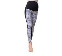 Leggins de maternidad con estampado de zigzag, varios colores, sin necesidad de ver a través de las mallas de maternidad, estampado Chevron, ropa de yoga de embarazo negro blanco y negro Talla:x-large