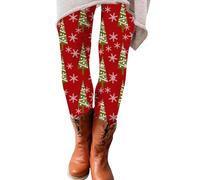 Leggins Deportivos Mujer, Mallas Push Up Mujer Cintura Alta Cómodos Transpirable Estampado Navideño Elasticos Casual Leggings Elegante Ligeros Festival Fiesta Salvaje Sin Costuras Ajustados Pants