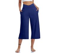 Leggins Deportivos Mujer Push Up Deporte Cortos Leggins 3/4 Cintura Alta Antirozaduras Bolsillo Leggings Capri Talla Grande Sin Costuras Elasticos Mallas Transpirable Gimnasio Ciclismo Correr