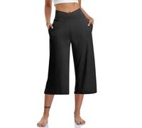 Leggins Deportivos Mujer Push Up Deporte Cortos Leggins 3/4 Cintura Alta Antirozaduras Bolsillo Leggings Capri Talla Grande Sin Costuras Elasticos Mallas Transpirable Gimnasio Ciclismo Correr