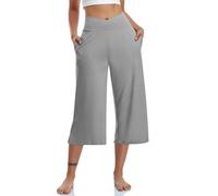 Leggins Deportivos Mujer Push Up Deporte Cortos Leggins 3/4 Cintura Alta Antirozaduras Bolsillo Leggings Capri Talla Grande Sin Costuras Elasticos Mallas Transpirable Gimnasio Ciclismo Correr