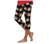 Leggins Deportivos Piratas Mujer Leggin Verano Mujer Pantalones Capri con Estampado Floral para Casuales Transpirable Estampado Gym Cintura Alta Cómodo Jogging Pants Correr Chandal