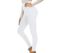 Leggins Mujer Invierno Leggins Push Up Termica Leggings Pantalon Trekking Talla Grande de Neve Pantalones Termicos Comodo Pantalón Térmico Mujer Blanco S