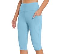 Leggins Mujer Push Up Deporte Push Up Cortos Leggins Capri Cintura Alta Antirozaduras Transpirable Mallas 3/4 Talla Grande Control De Barriga Bolsillo Leggings Elasticos Fitness Correr Gimnasio 2025