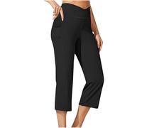 Leggins Mujer Push Up Gimnasio Leggings Deportivos 3/4 Capri Leggins Cintura Alta Deportivos Yoga Fitness Elásticos Adelgazar Control Del Vientre Pantalones Anticelulitis Sin Costuras Pilates Curvy,