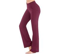 Leggins Mujer Push Up Gimnasio Leggings Push Up Cintura Alta Pantalones de Invierno Deportivos Yoga Fitness de pata Elásticos Compresión Leggings Anticelulitis Control del Vientre Running Curvy, rojo,