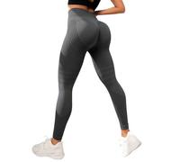 Leggins Mujer Push Up Pantalones Fitness Mallas, Cintura alta de las mujeres Tummy Control Scrunch Gym Láves de culo Terreno Pantalones de yoga Pantalones de ejercicio Correr Medias (XL,beige)