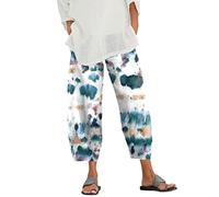 Leggins Negros Mujer No Transparenten Peluca Pantalón de Cintura elástica para Mujer, con Bolsillo, pantalón Suelto, Estampado, pantalón Suelto de, Leggins Mujer Talla Grande Moderna 4XL (Green, XXL)