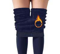 Leggins para Mujer Invierno Mallas de Deporte Cálido Térmico Leggings Pantalones Winter Thick Warm Fleece Lined Pantalones Deportivos Elásticos Cintura Alta (01 Marina de guerra, Talla única)