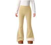 Leggins Termicos Niña,Pantalones Acampanado de Forro Polar para Niñas Cintura Elástica Leggings Push Up Cálido Color Sólido Suave y Cómodo Pantalon Largo de Campana Otoño e Invierno 4-15 Años