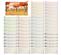 Legigo Bolsa de lona para manualidades, estuche de maquillaje en blanco, bolsa de lona para lápices, bolsa de cosméticos de lona multiusos para viaje, bolsa de aseo de lona con cremallera, 8.3 x 5