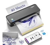 leginico Impresora de plantillas de tatuaje con 40 piezas de papel de transferencia, máquina de impresora térmica Bluetooth para principiantes y artistas, compatible con Android e iOS, PC