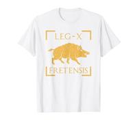 Legio X Fretensis Emblema de jabalí Legión Romana Camiseta gráfica económica, Hombre, Blanco, L