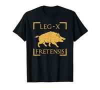 Legio X Fretensis Emblema de jabalí Legión Romana Camiseta gráfica económica, Hombre, Negro, L