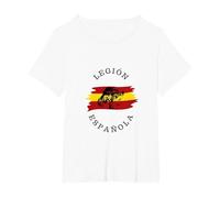 Legión española Ejercito Seguridad religión valores España Camiseta, Mujer Tallas Grandes, Blanco, 5XL Grande
