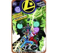 Legion Of Super Heroes #4 Comics - Cartel de metal de hojalata de 20 x 30 cm, decoración de pared retro vintage