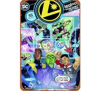 Legion Of Super Heroes #5 Comics - Cartel de metal de hojalata de 20 x 30 cm, decoración de pared retro vintage