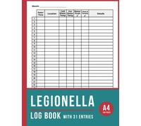 Legionella Log Book: Water Management Log Book for Monitoring Legionella Bacteria in Water Systems