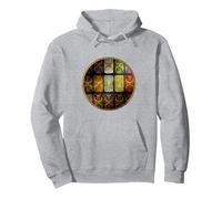 Legiones del Imperio Romano de Escudos Romanos Antiguos Sudadera con Capucha, Unisex para Adultos, Gris Jaspeado, M