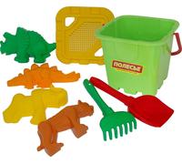 Legler 8792 - Sandspielzeug - Eimergarnitur Burg, 8-er Set