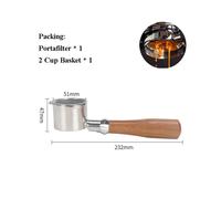 (legno classico) Portafiltro sin fondo de 51 mm para Delonghi 9155/9255/9355/9335/9665 en acciaio inossidabile