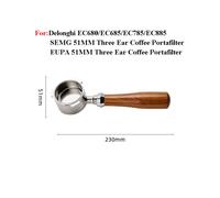 (legno rosso classico - con 1 2 4 cestelli) Portafiltro per caffè Naked de 51 mm para Delonghi EC680/EC685/EC785/EC885