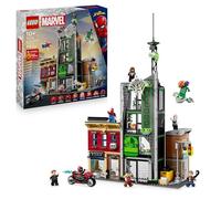 LEGO ǀ Marvel Spider-Man vs. Oscorp - Juguete Interactivo con Moto, 8 Minifiguras Inc. Miles Morales, Duende Verde y Spider-Woman - Regalo de Superhéroes para Niños de 10+ Años y Fans 76324
