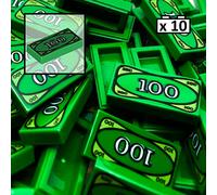 LEGO 10 x 100 Dollar - Ladrillo Verde Dinero - Accesorios City