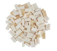 LEGO 100 Piedras 2x4 con Separador de Piedra (Blanco)